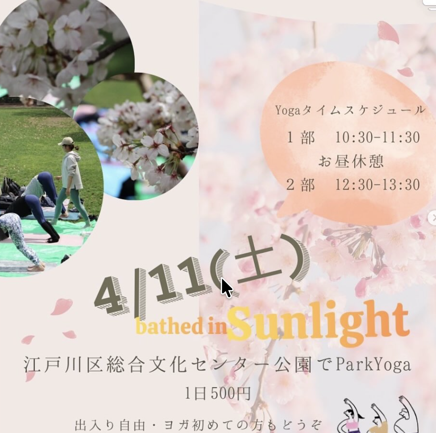 Park Yoga ~ bathed in Sunlight